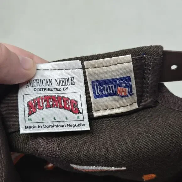 Vintage Cleveland Browns Snapback American Needle Nutmeg Embroidered 90's NWT - Picture 10 of 11